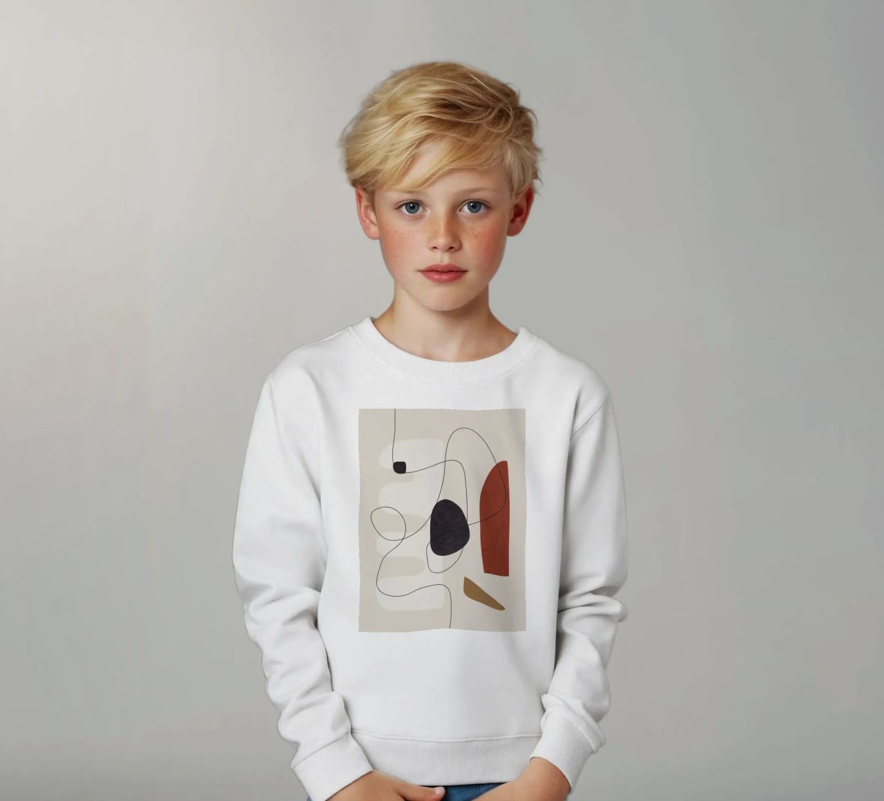 Abstract Minimal Shapes I felpa bambino da cityart