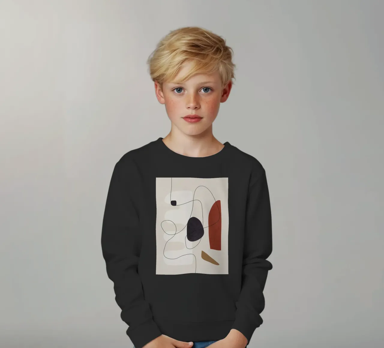 Abstract Minimal Shapes I felpa bambino da cityart