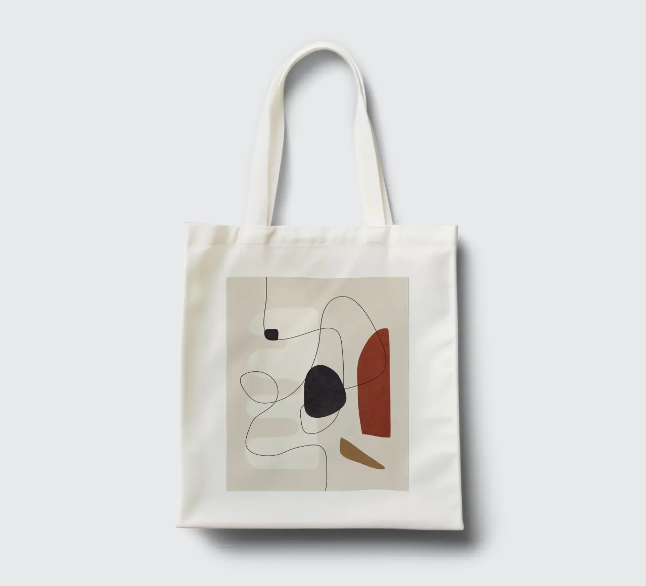 Abstract Minimal Shapes I borsa in juta da cityart