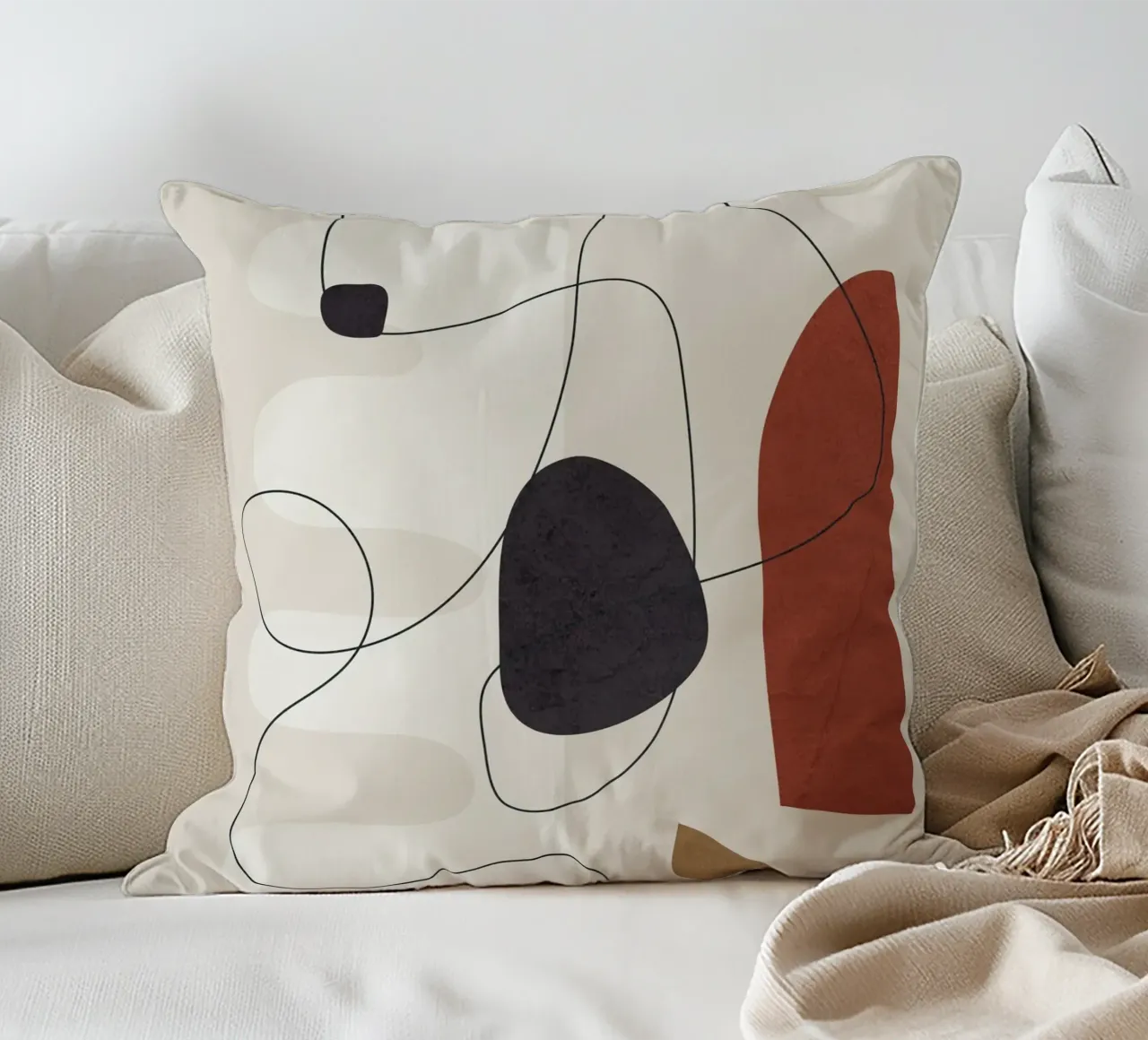 Abstract Minimal Shapes I cuscino da cityart