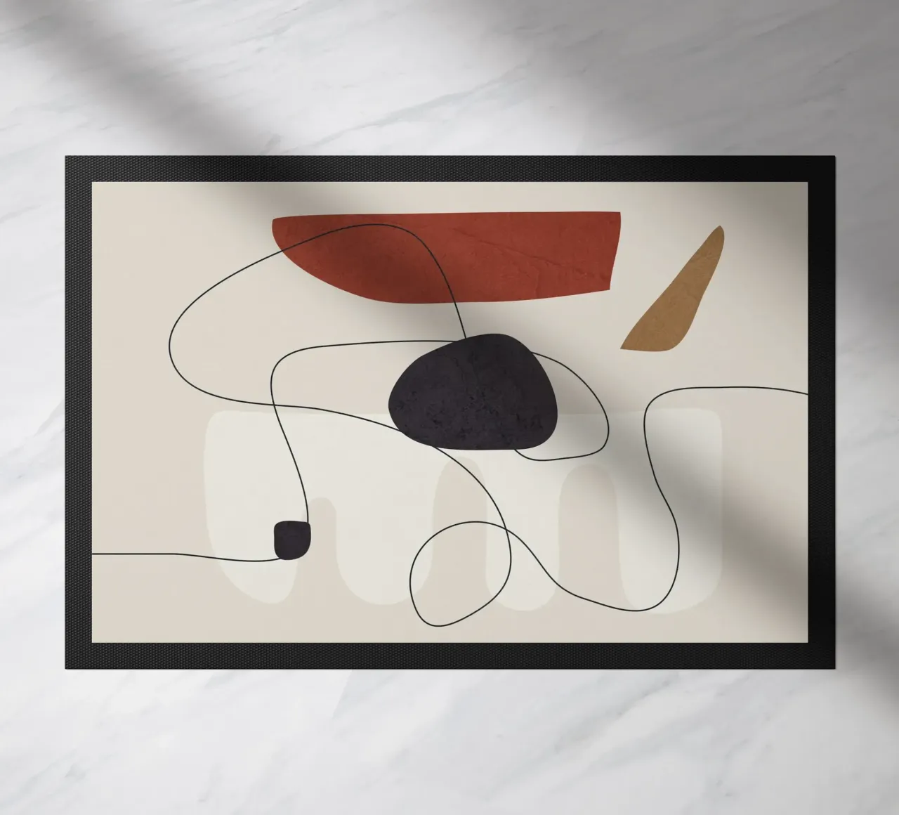 Abstract Minimal Shapes I paillasson de cityart