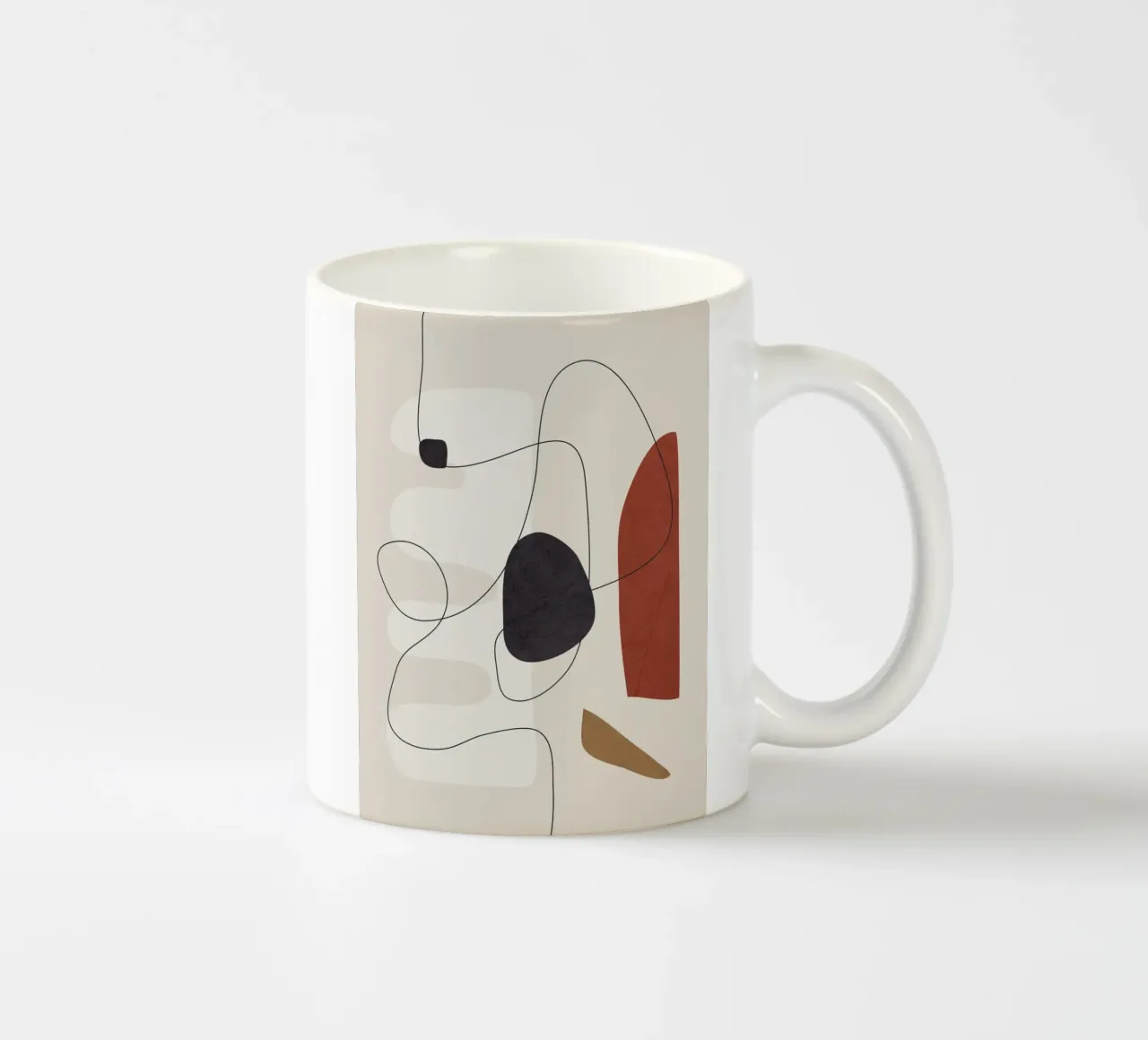 Abstract Minimal Shapes I keramische mok van cityart