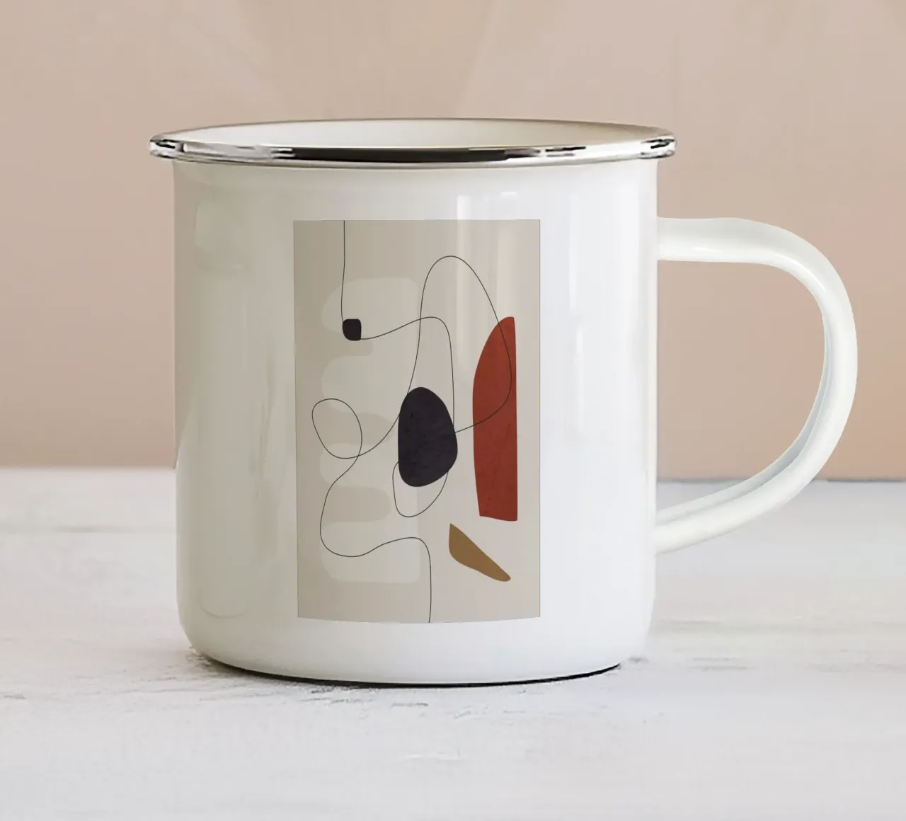 Abstract Minimal Shapes I mug en émail de cityart