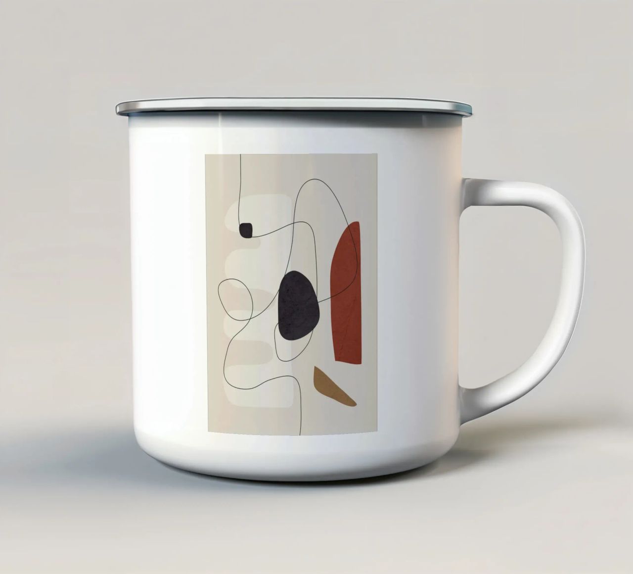 Abstract Minimal Shapes I tazza in smalto da cityart