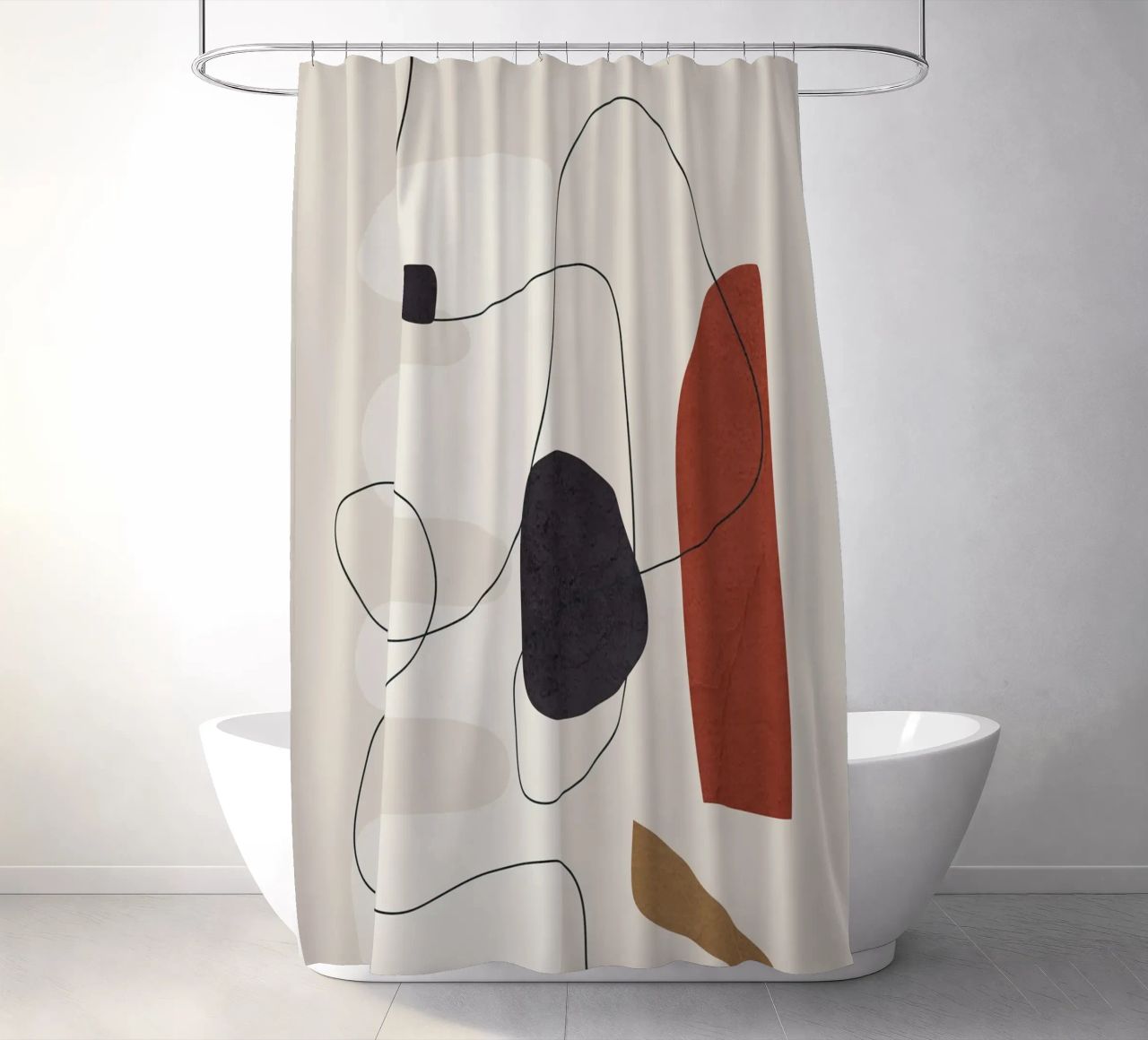 Abstract Minimal Shapes I tenda da doccia da cityart
