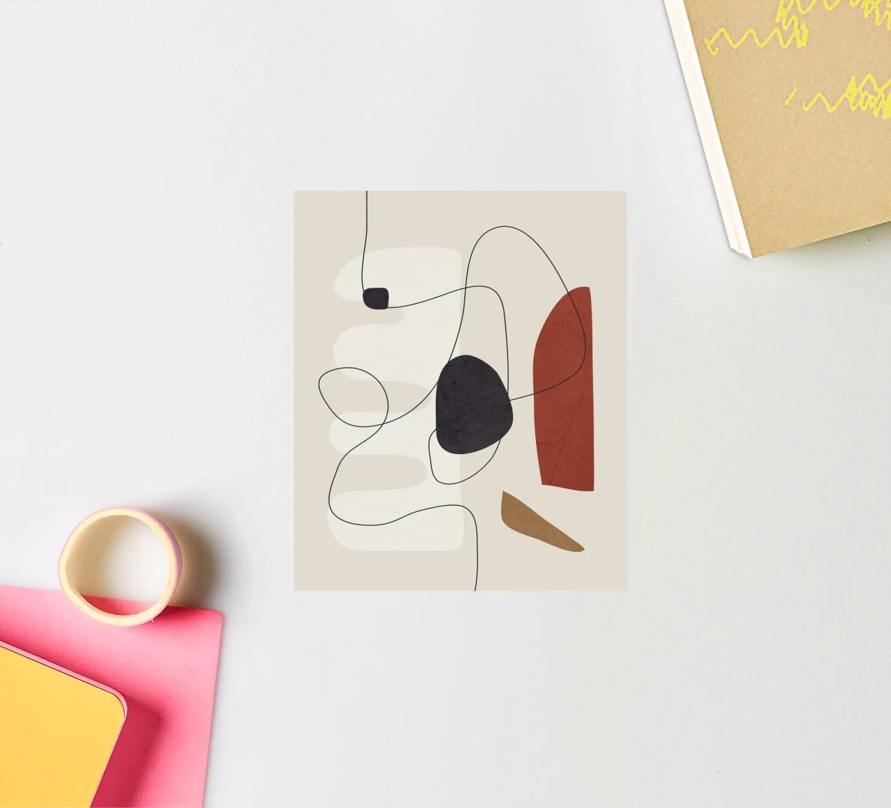 Abstract Minimal Shapes I adesivo da cityart
