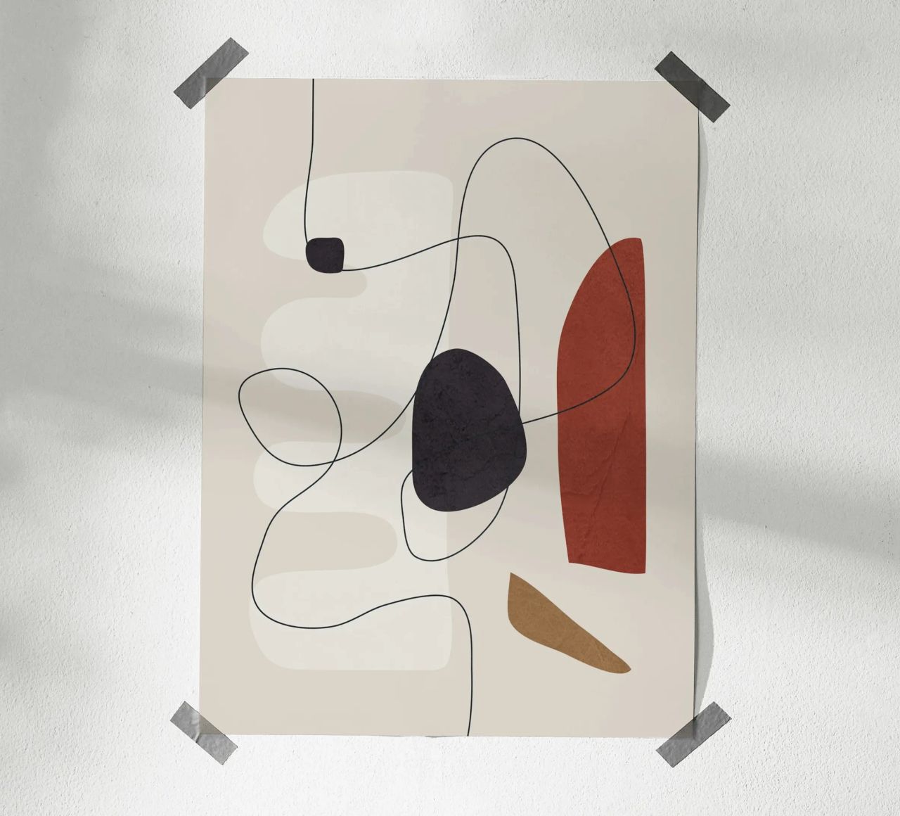 Abstract Minimal Shapes I Poster von cityart