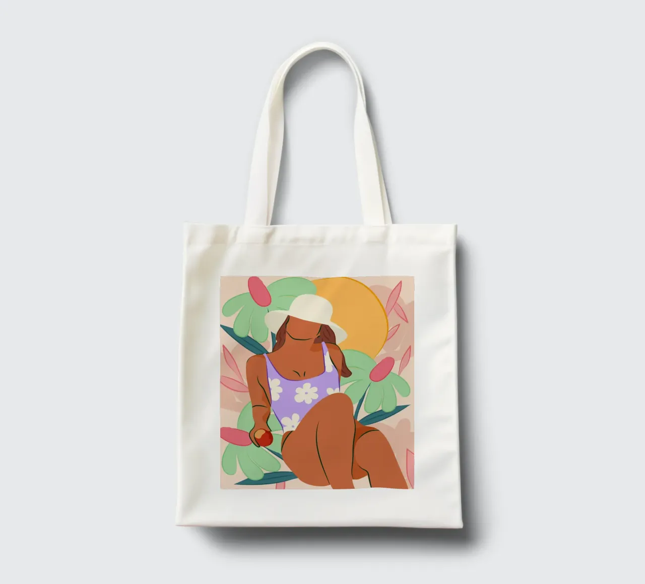 Campi di fiori e sole borsa in juta da Kintsugi99