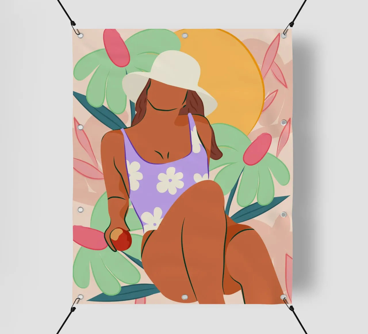 Campi di fiori e sole telo in pvc da Kintsugi99