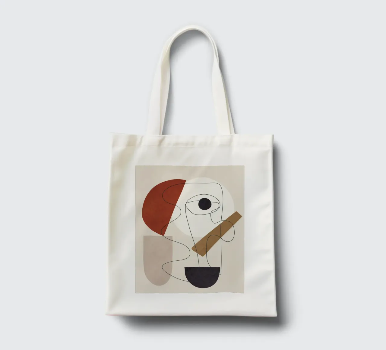 Abstract Minimal Shapes II borsa in juta da cityart