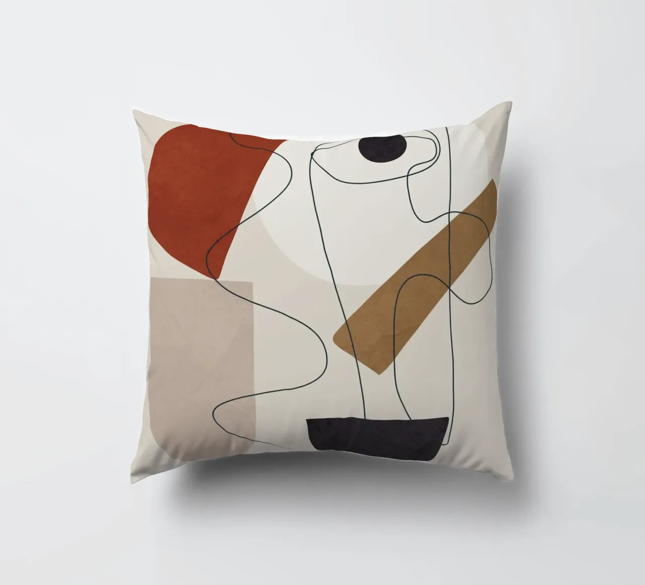 Abstract Minimal Shapes II decorative cushion by cityart