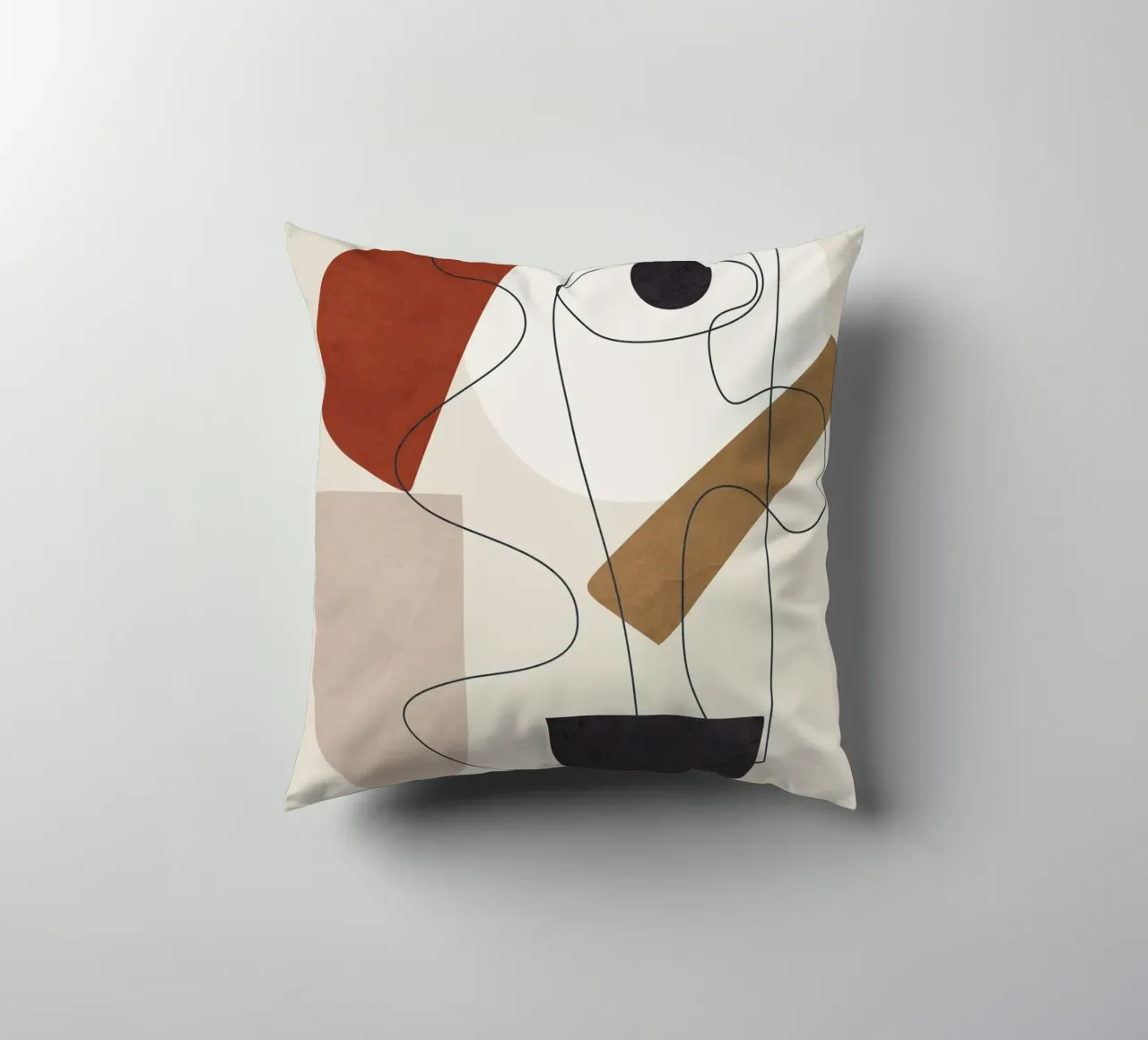 Abstract Minimal Shapes II decorative cushion by cityart