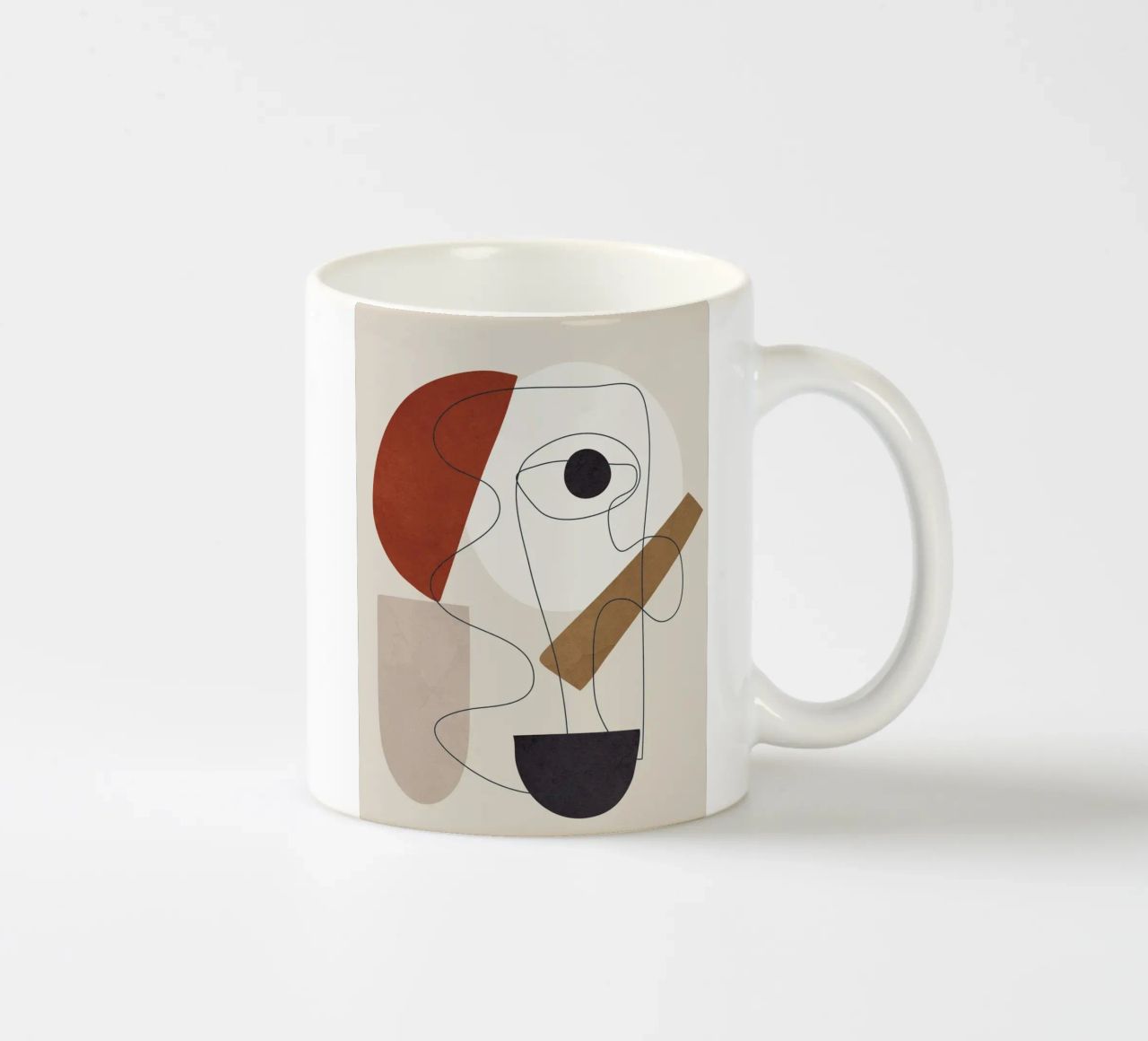 Abstract Minimal Shapes II tazza in ceramica da cityart