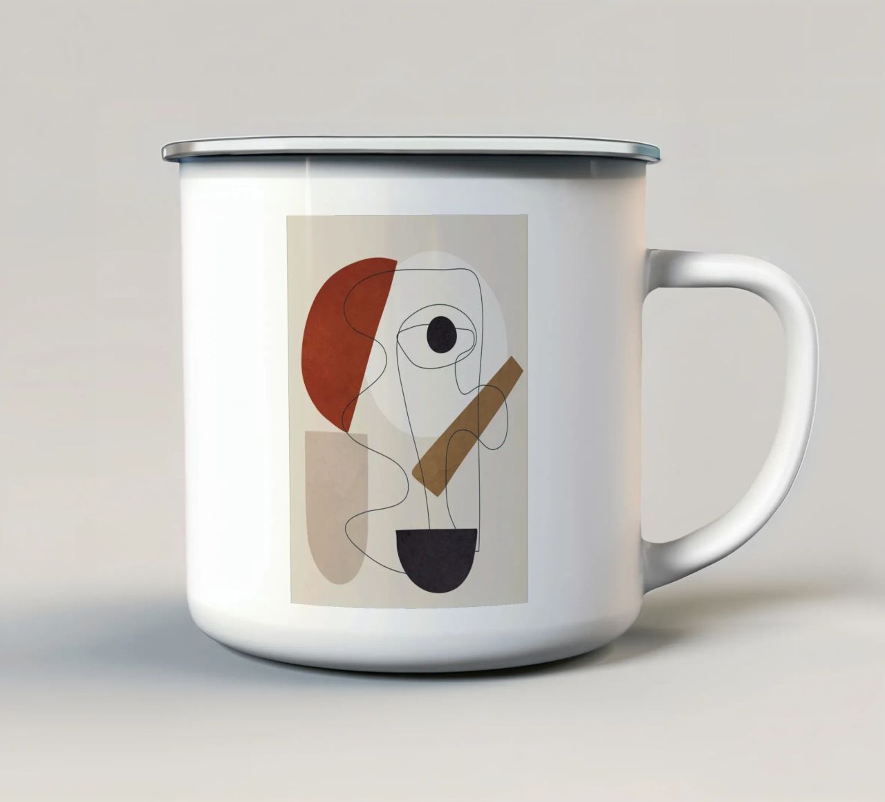Abstract Minimal Shapes II tazza in smalto da cityart