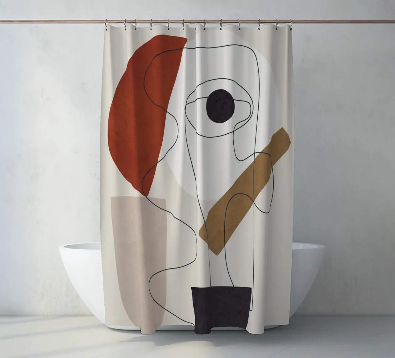 Abstract Minimal Shapes II tenda da doccia da cityart