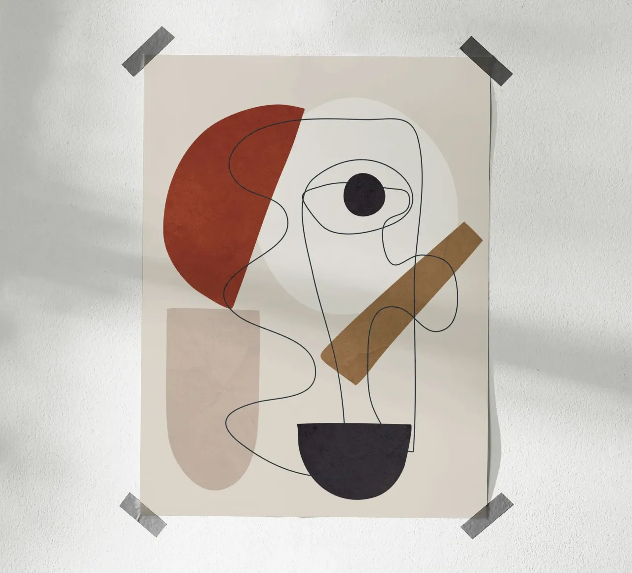 Abstract Minimal Shapes II poster van cityart