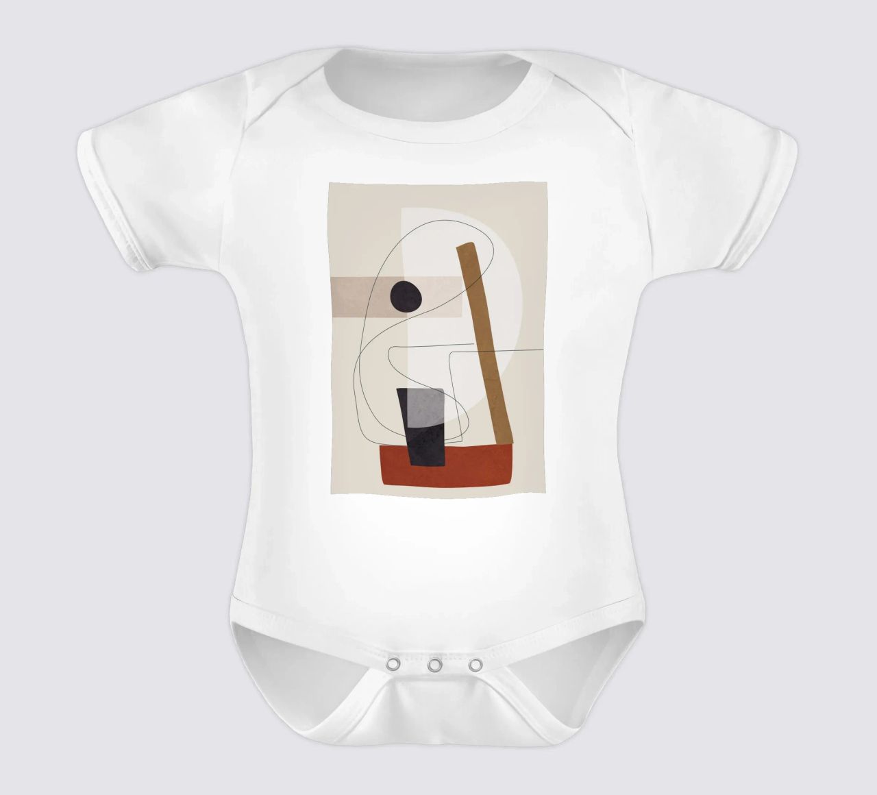 Abstract Minimal Shapes III body neonato maniche corte da cityart