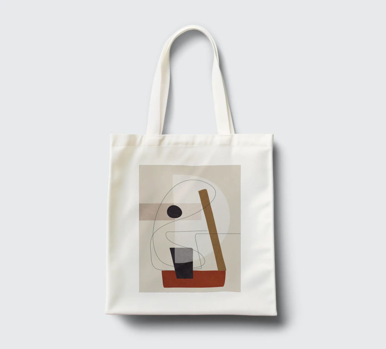 Abstract Minimal Shapes III borsa in juta da cityart