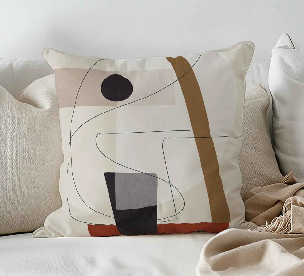 Abstract Minimal Shapes III cuscino da cityart