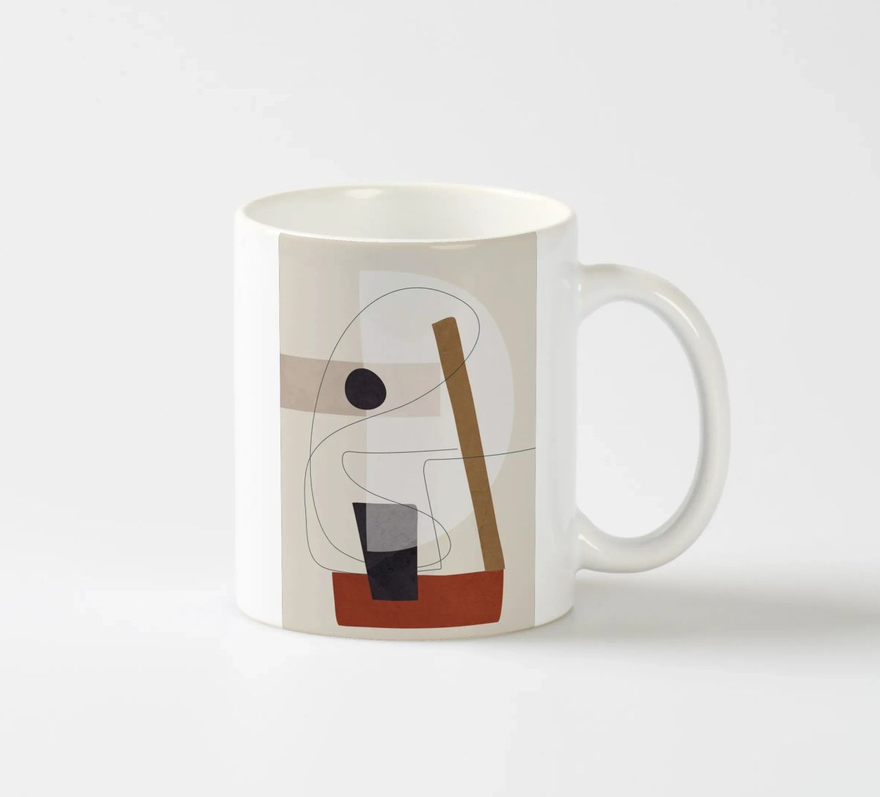 Abstract Minimal Shapes III tazza in ceramica da cityart