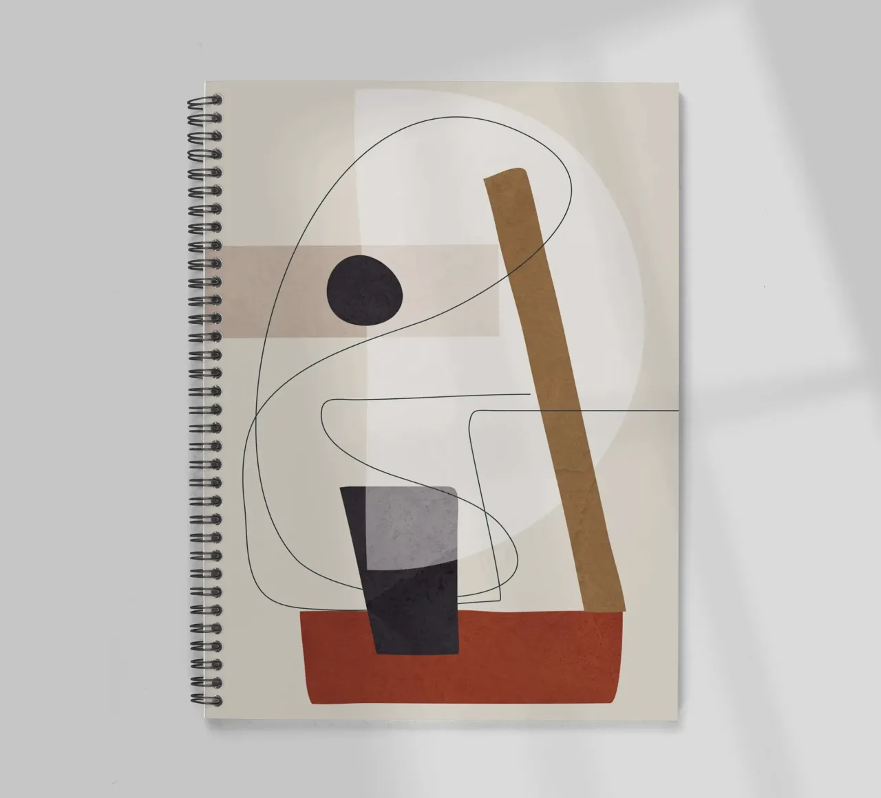 Abstract Minimal Shapes III spiral notebook by cityart