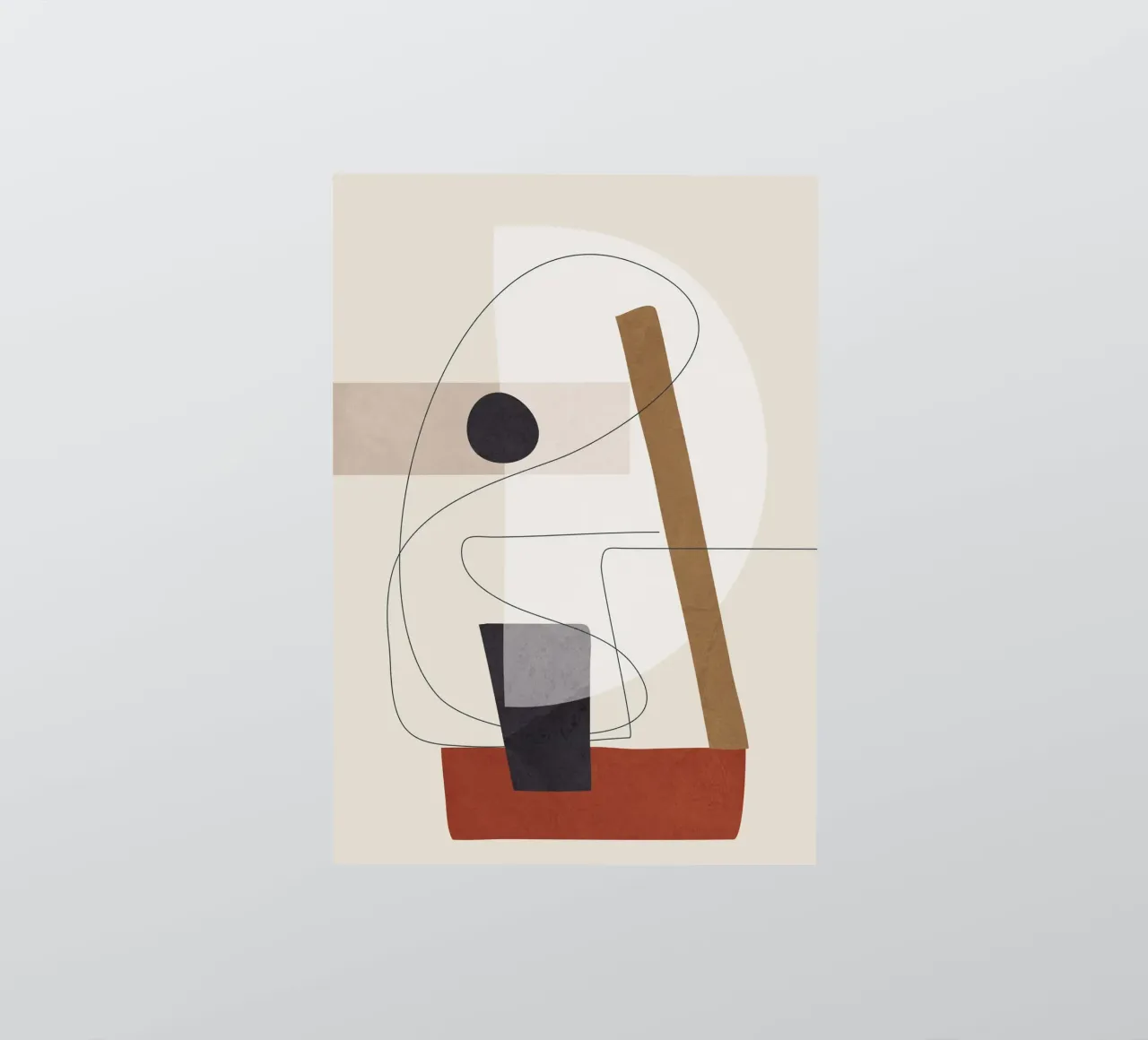 Abstract Minimal Shapes III adesivo da cityart