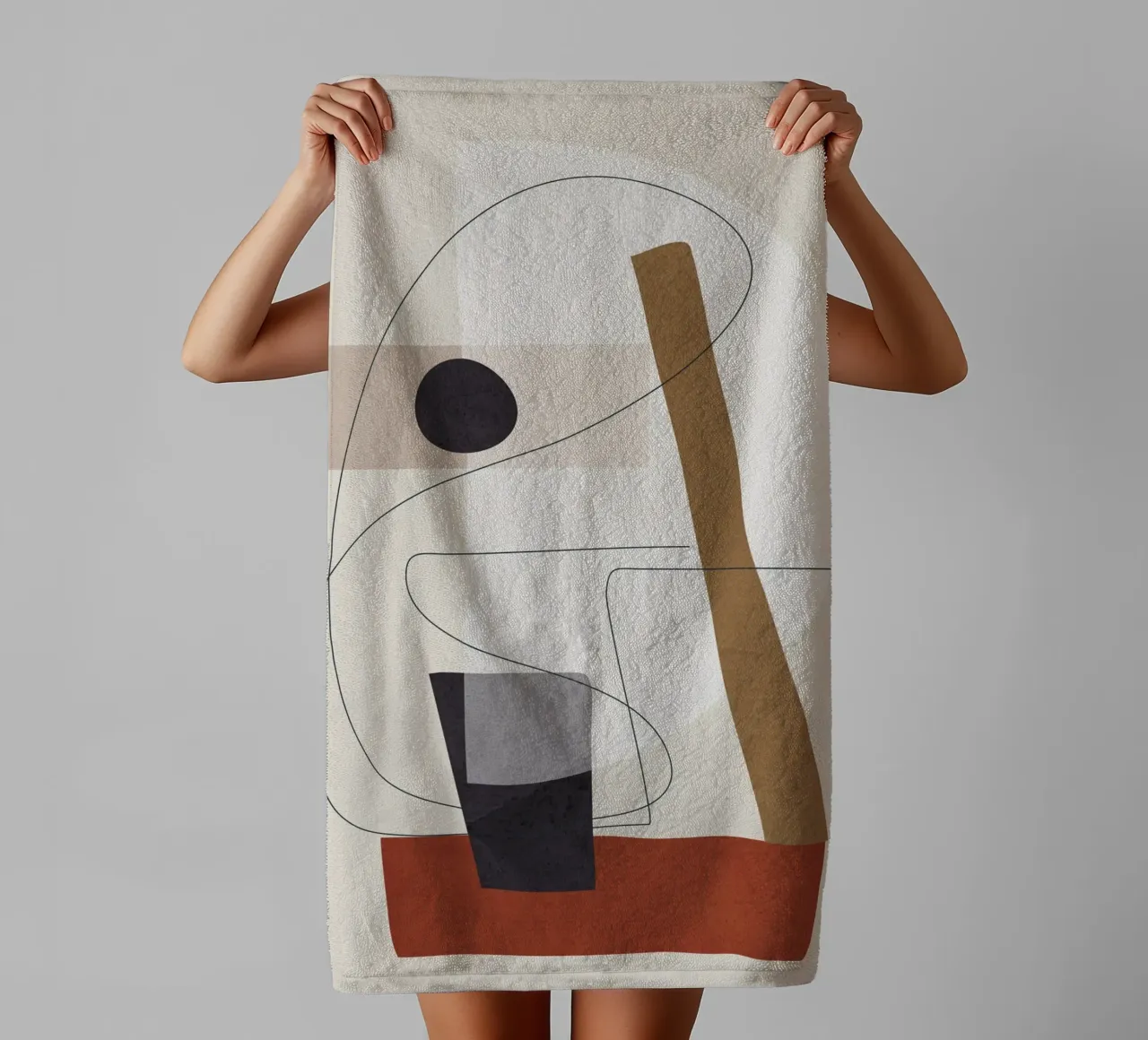 Abstract Minimal Shapes III towel by cityart