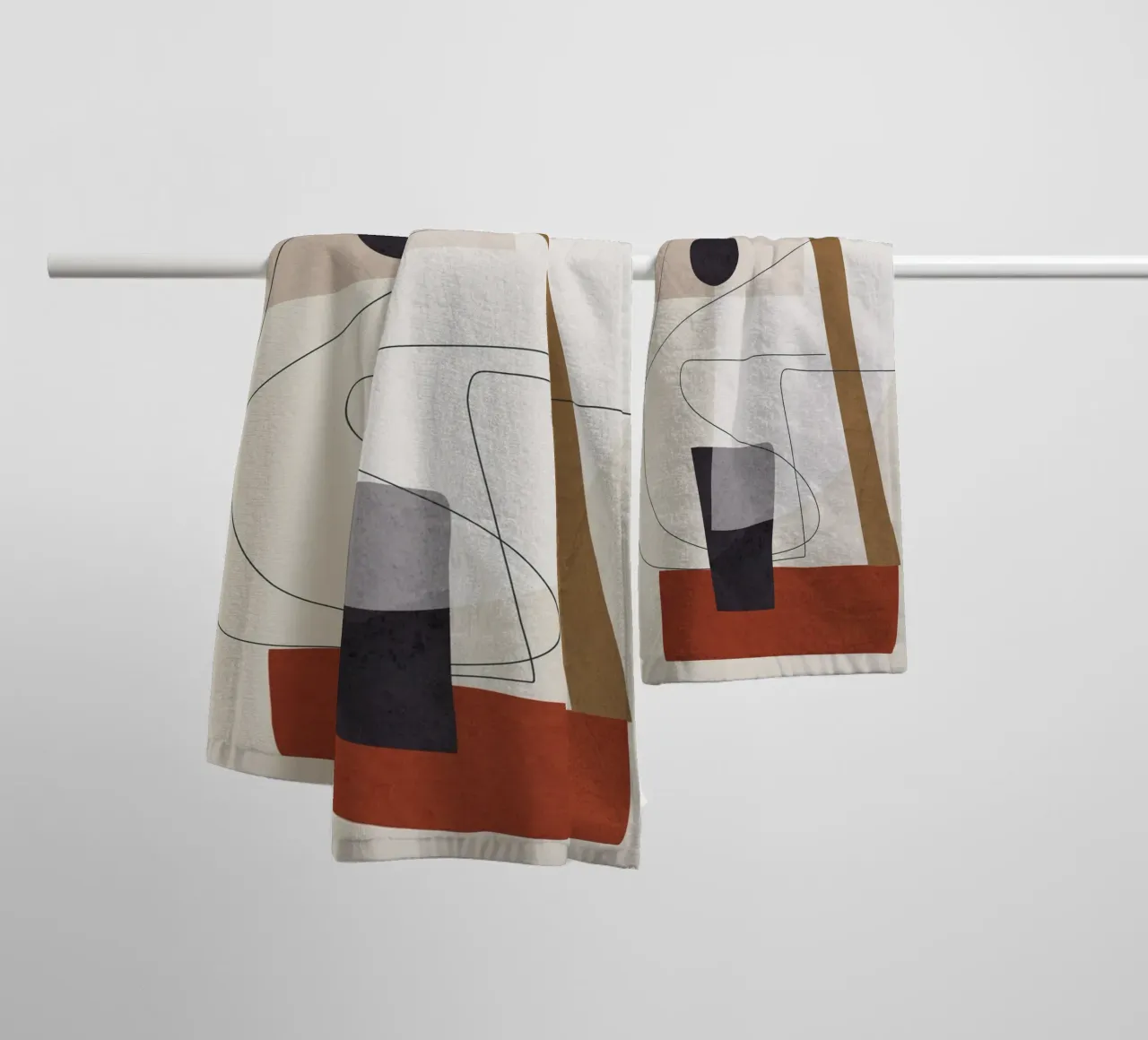 Abstract Minimal Shapes III asciugamano da bagno da cityart