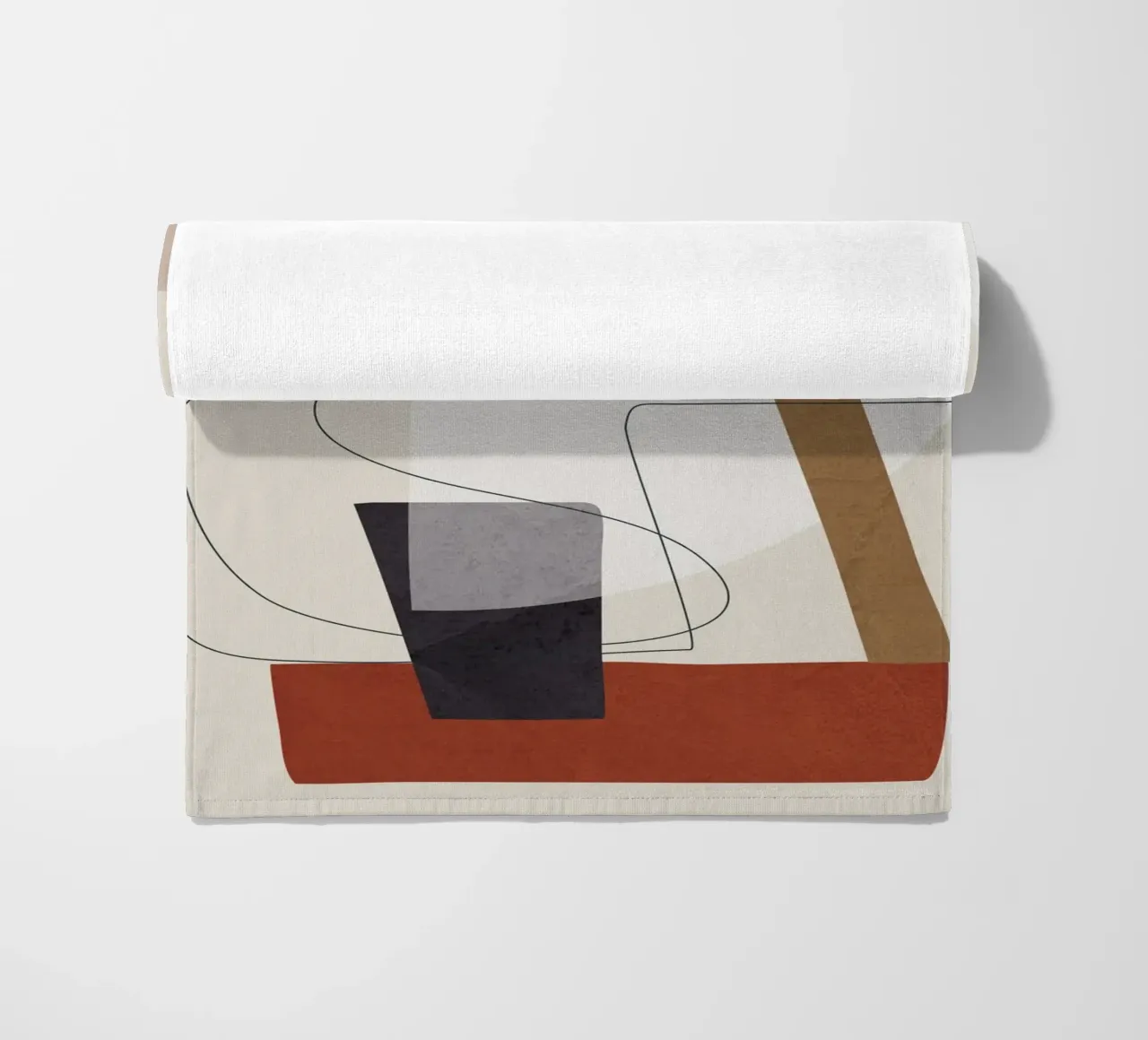 Abstract Minimal Shapes III strandhanddoek van cityart