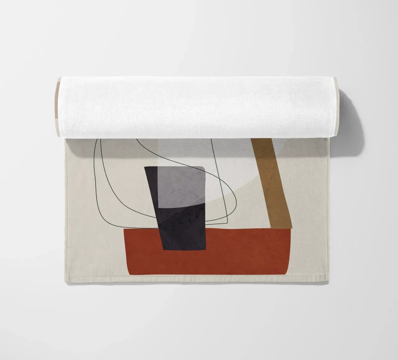 Abstract Minimal Shapes III strandhanddoek van cityart