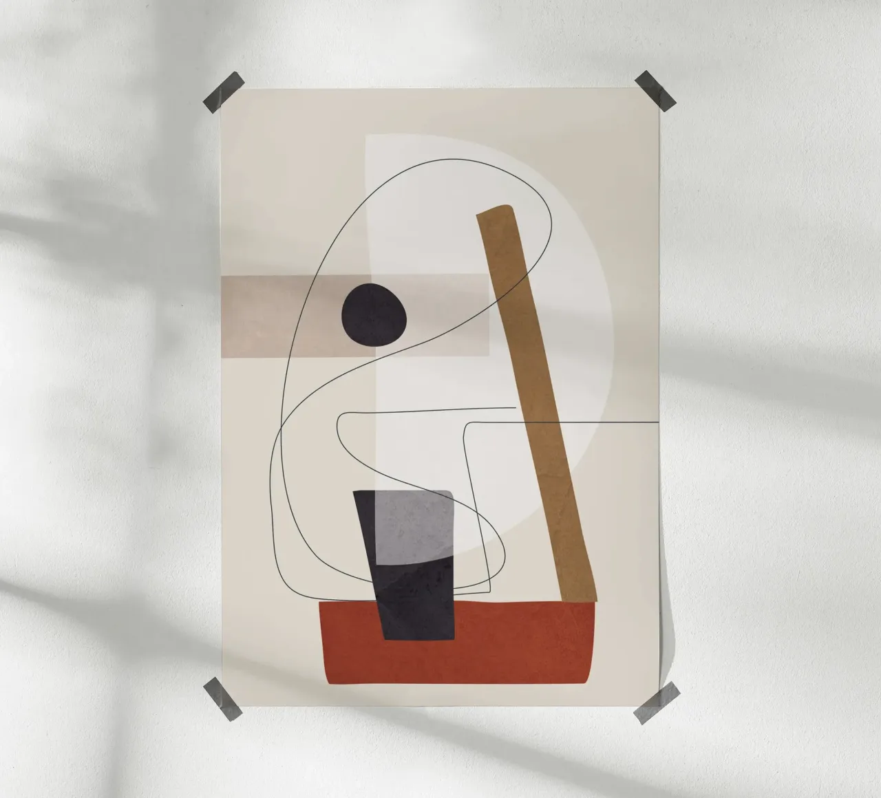 Abstract Minimal Shapes III carta hahnemühle da cityart