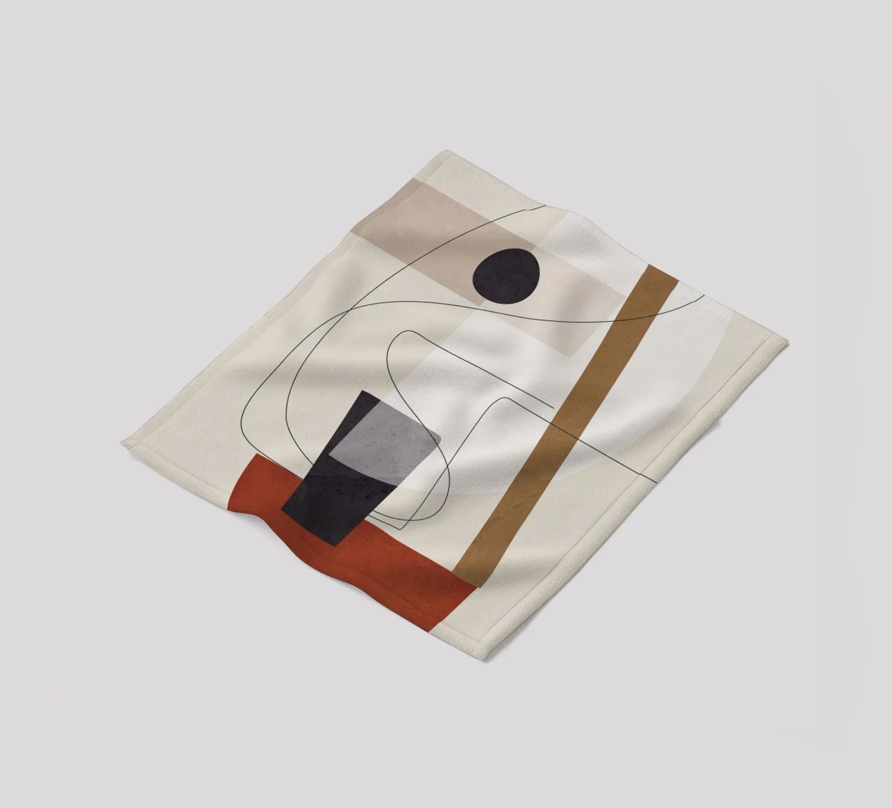 Abstract Minimal Shapes III coperta in pile da cityart