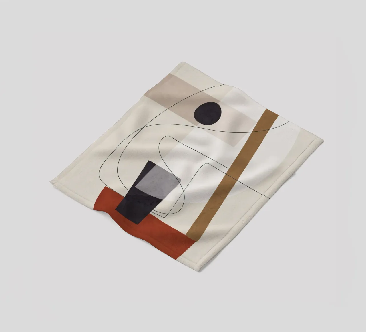 Abstract Minimal Shapes III manta de franela de cityart