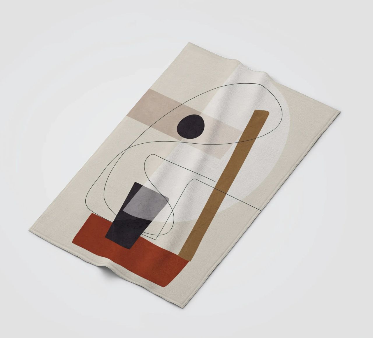 Abstract Minimal Shapes III coperta in pile da cityart