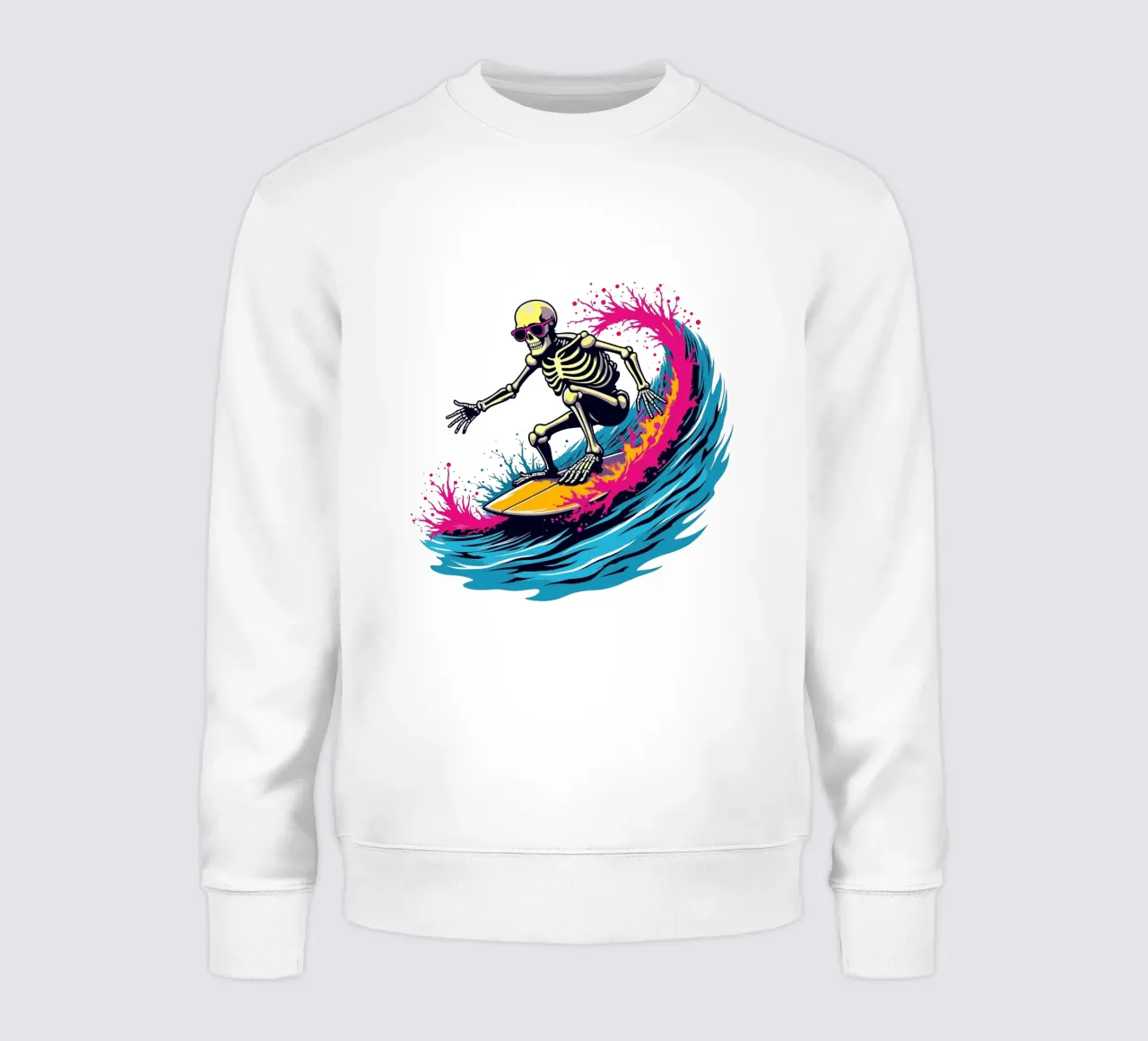 Shreddin' Skeleton Wave sudadera de artdesign1985
