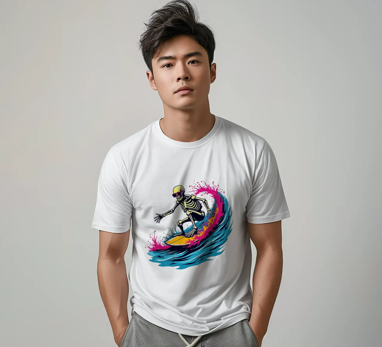 Ondata di scheletro tritatutto t-shirt da artdesign1985