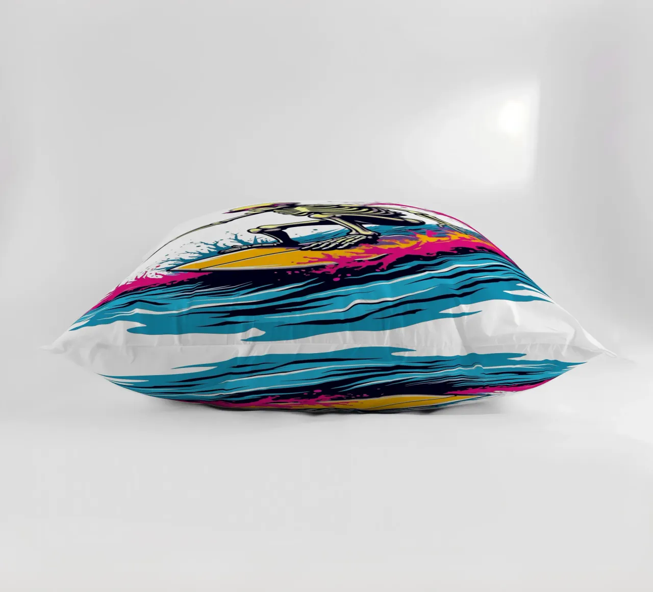 Ondata di scheletro tritatutto cuscino da artdesign1985