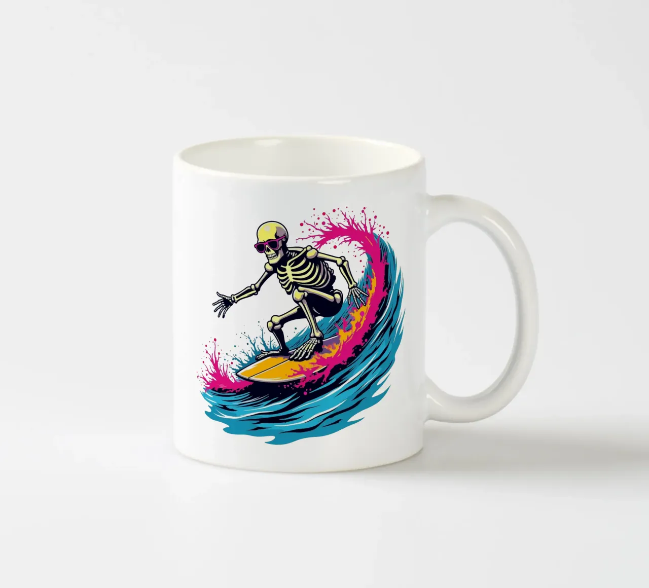 Ondata di scheletro tritatutto tazza in ceramica da artdesign1985