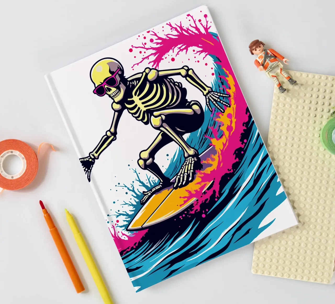 Shreddin' Skeleton Wave notebook by artdesign1985