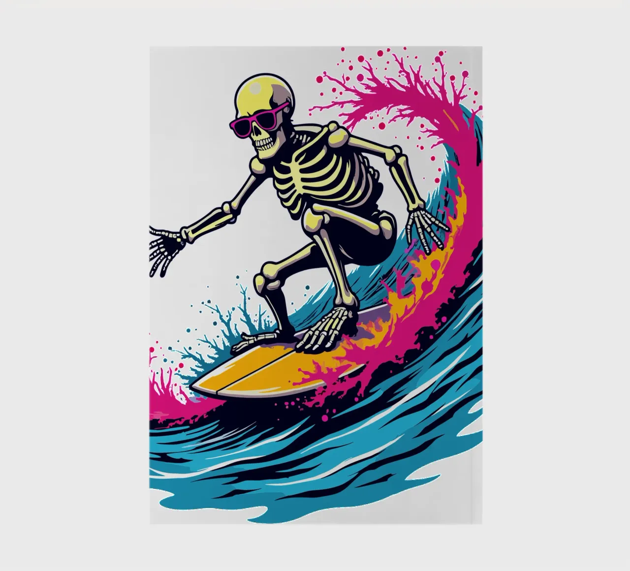 Shreddin' Skeleton Wave notebook by artdesign1985