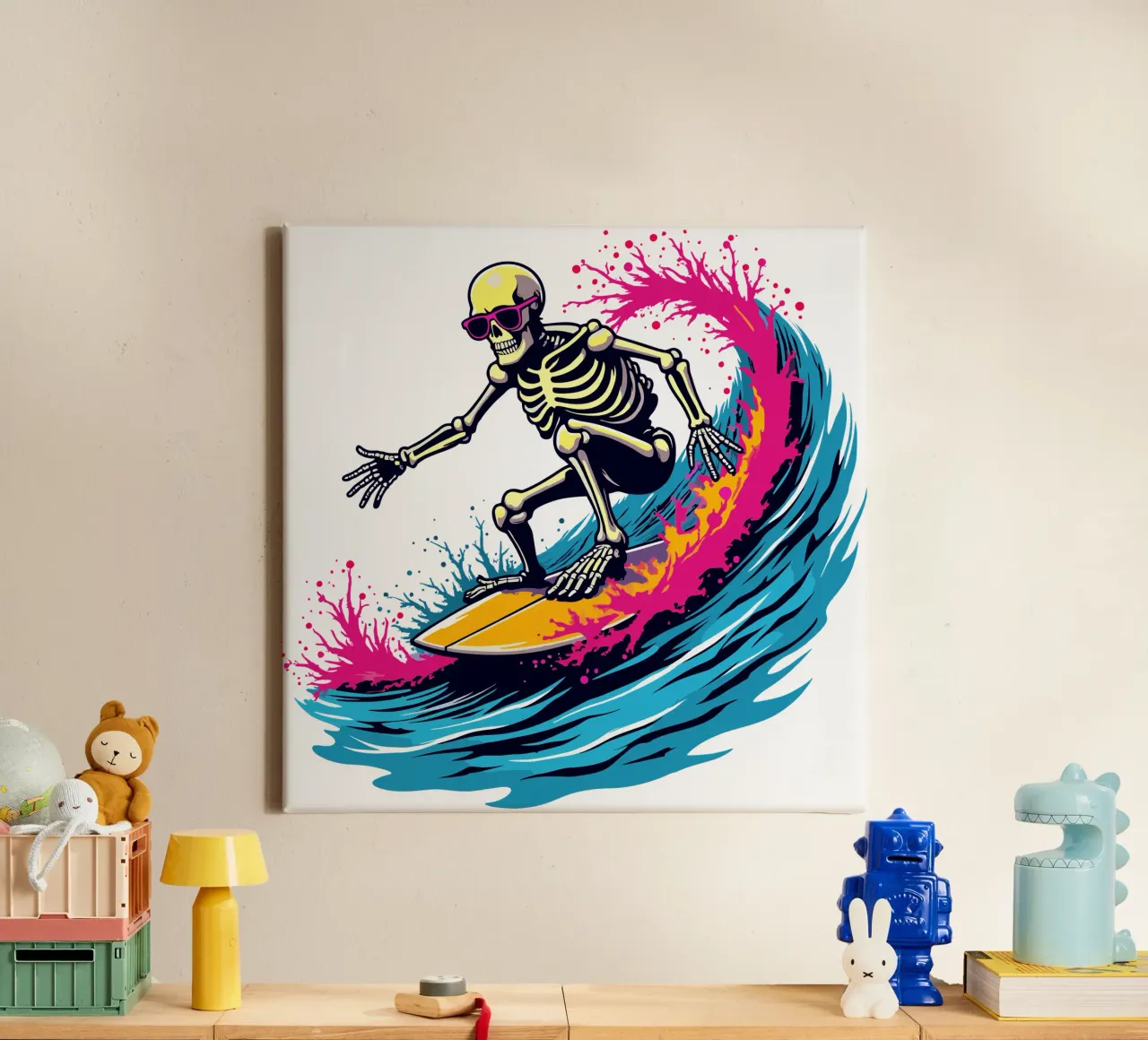 Ondata di scheletro tritatutto tela da artdesign1985