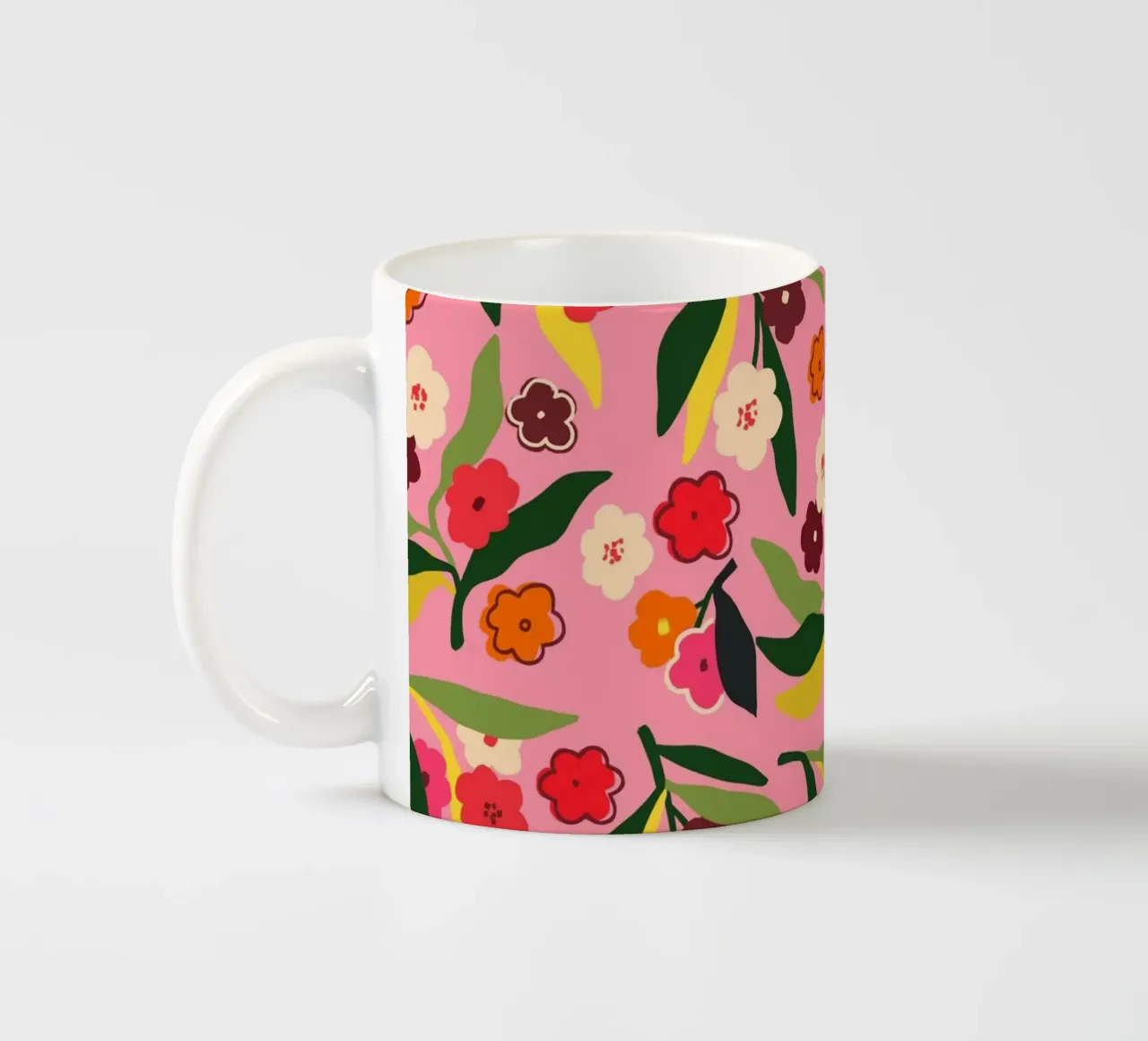 Campi floreali retrò tazza in ceramica da Kintsugi99