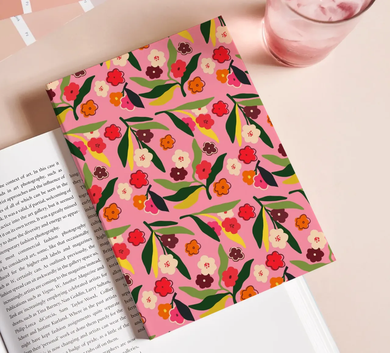 Retro Floral Fields notebook by Kintsugi99
