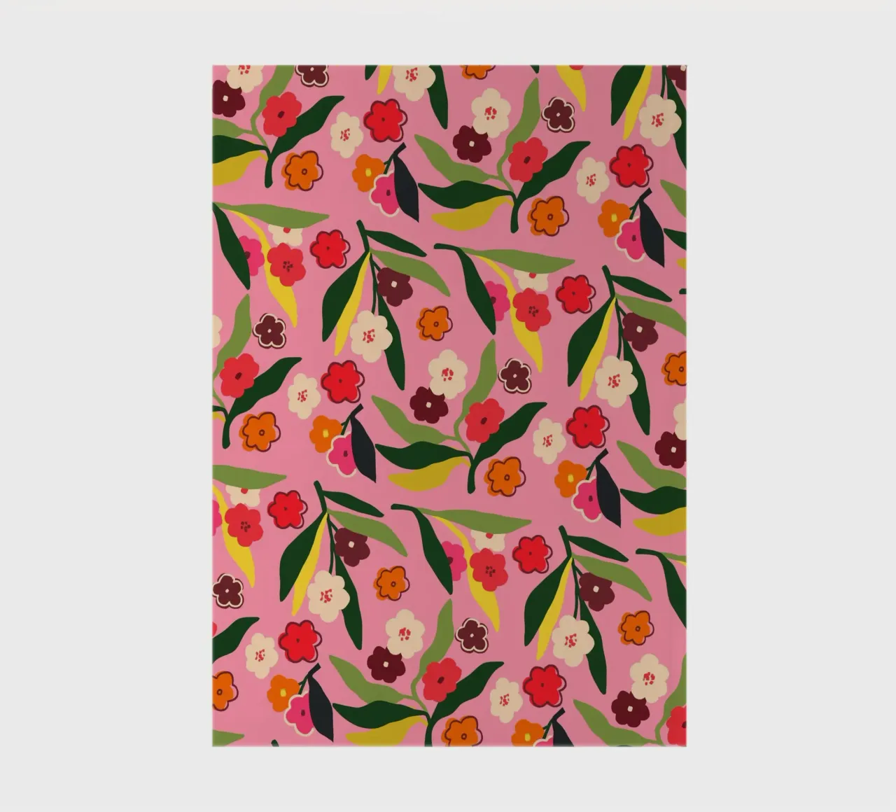 Retro Floral Fields notebook by Kintsugi99