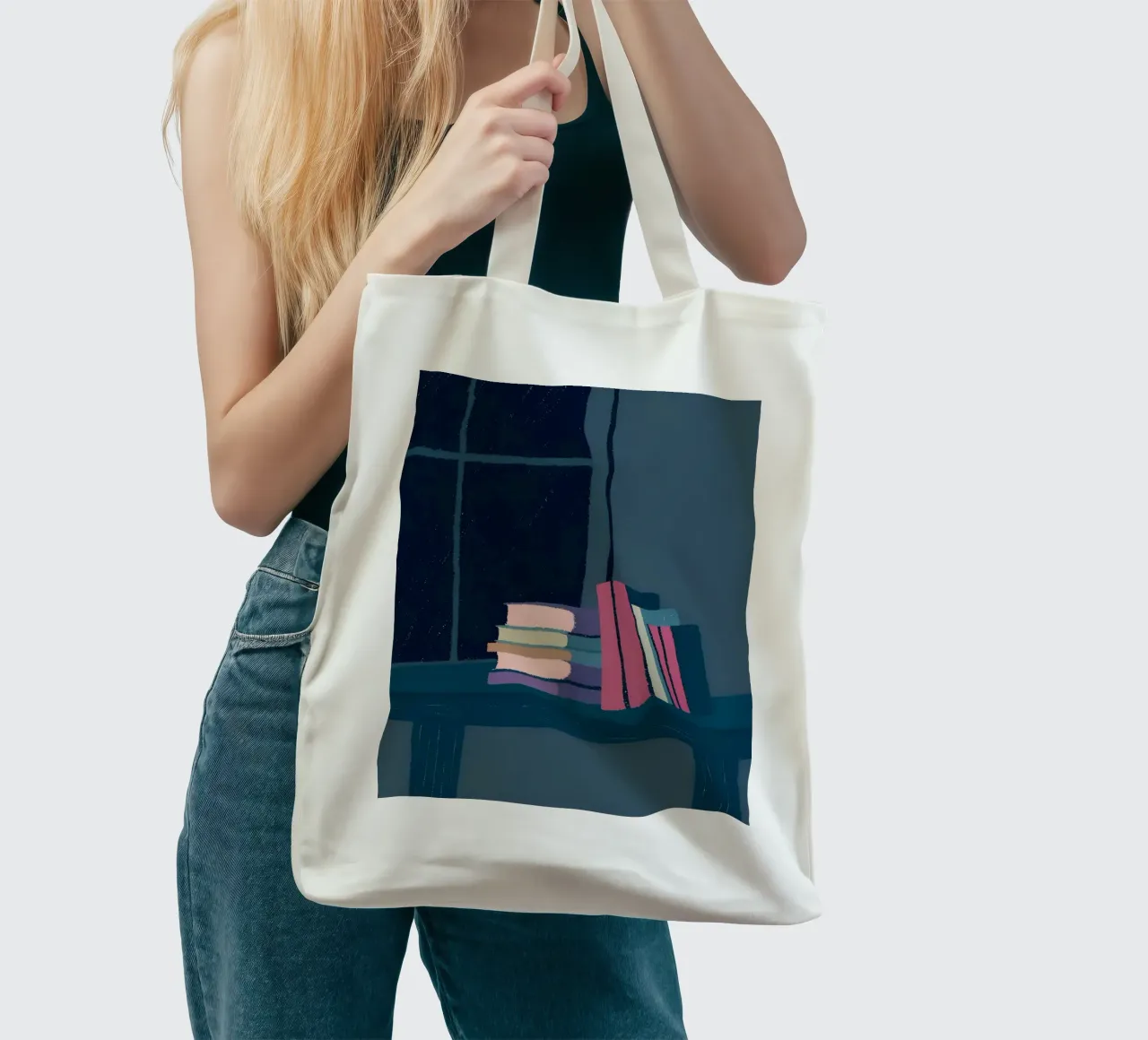 Luogo del libro borsa in juta da PERSONAL TOUCH