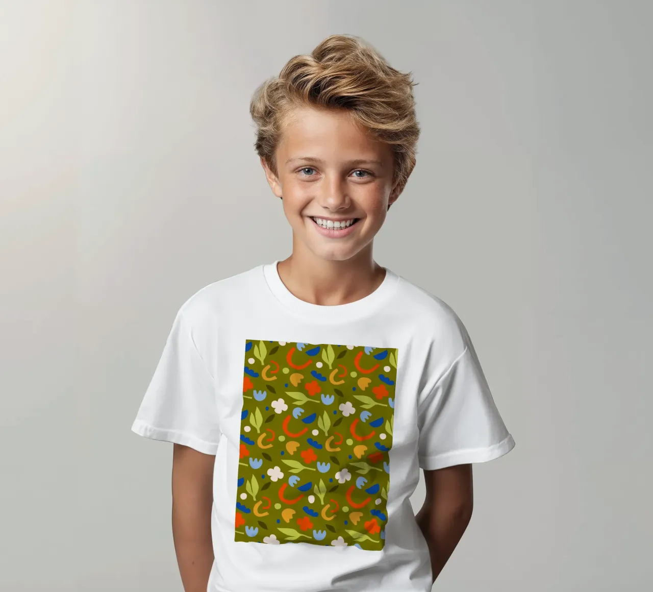 Olive Wiese Kinder T-Shirt von Kintsugi99