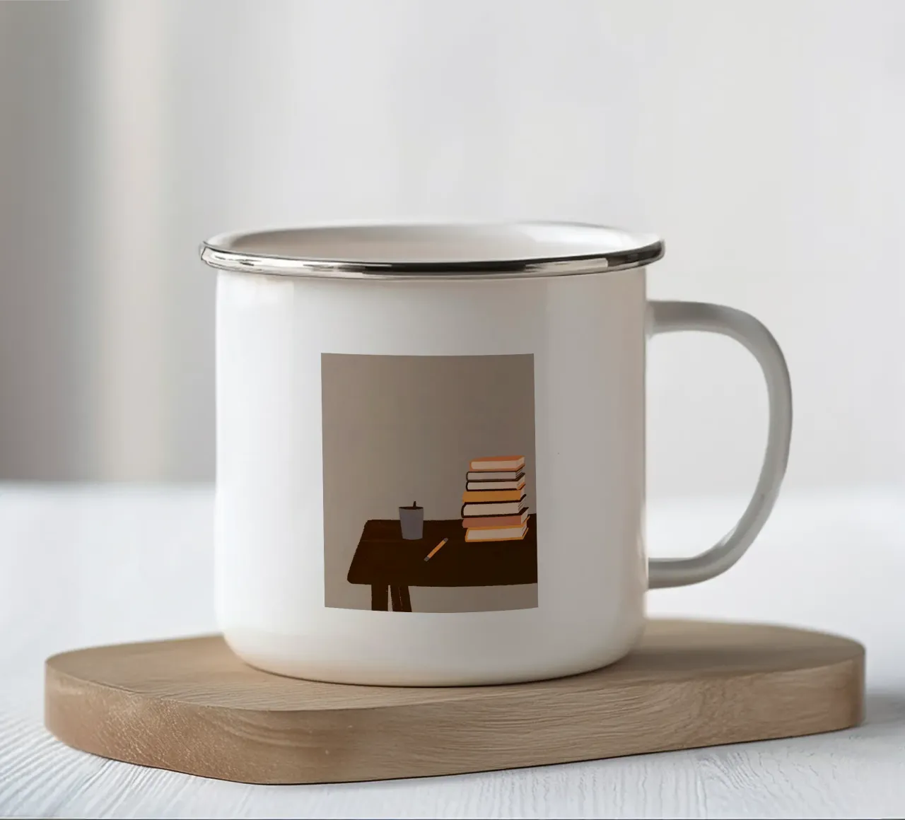 Luogo del libro tazza in smalto da PERSONAL TOUCH