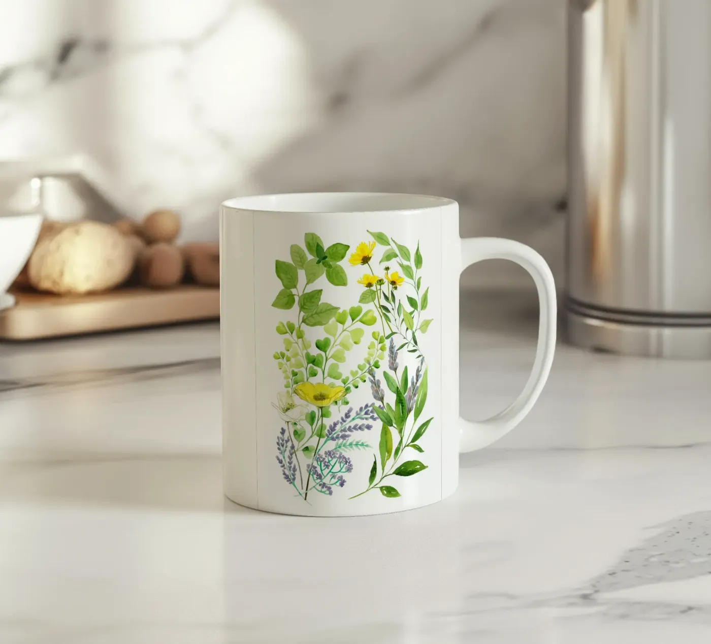 Springtime ceramic mug by Nadjaa