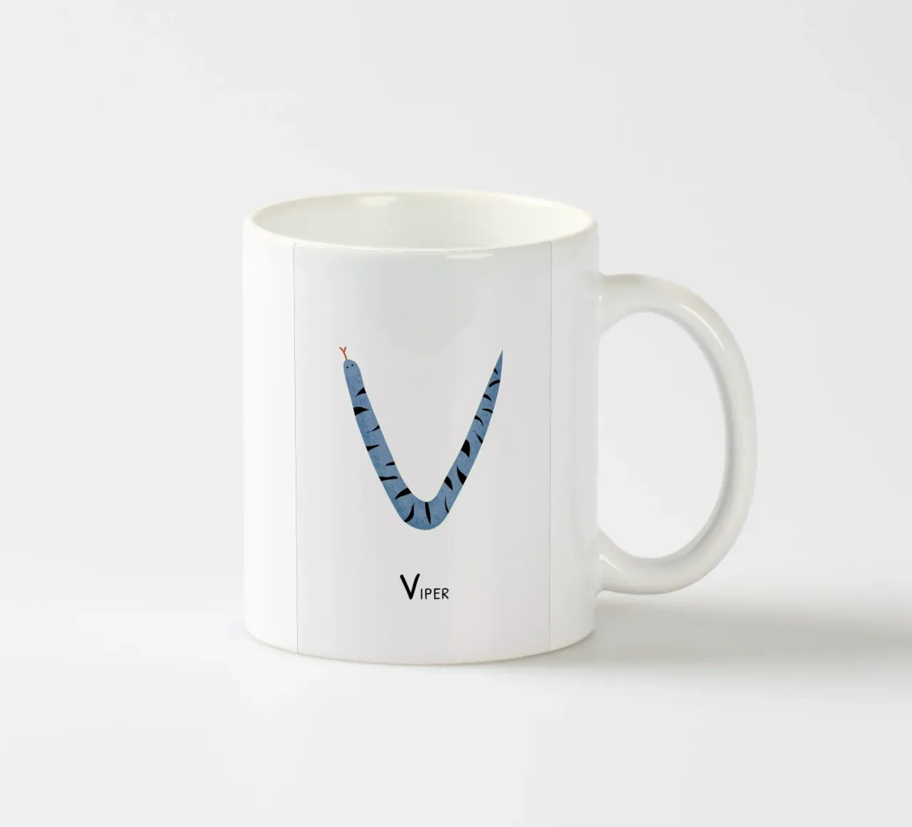 V for Viper tazza in ceramica da Little Flourishes
