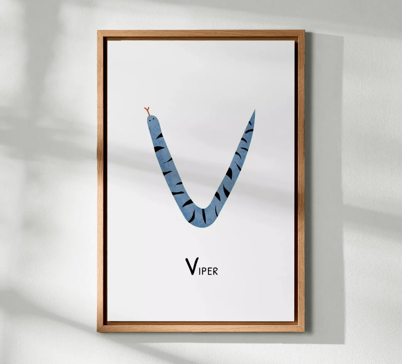 V for Viper tela con Cornice a cassetta da Little Flourishes